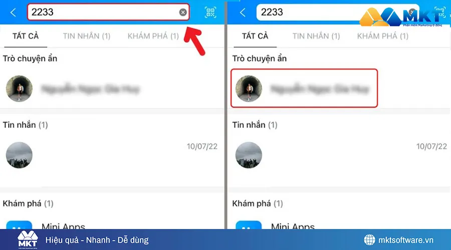 Cách tìm tài khoản Zalo bị ẩn trên điện thoại