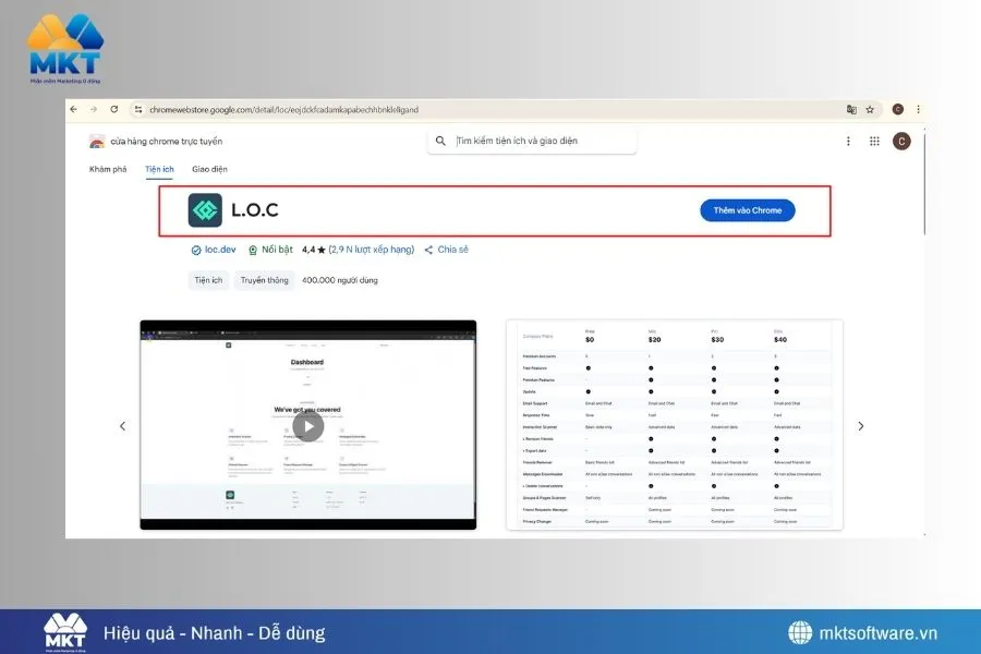 Truy cập Chrome Web Store và cài đặt tiện ích Multiple Tools for Facebook Cách lọc bạn bè Facebook không tương tác nhanh và an toàn