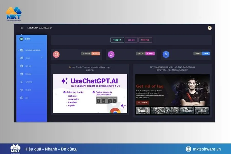 Sau khi cài xong, giao diện chính của công cụ sẽ hiện ra Cách lọc bạn bè Facebook không tương tác nhanh và an toàn