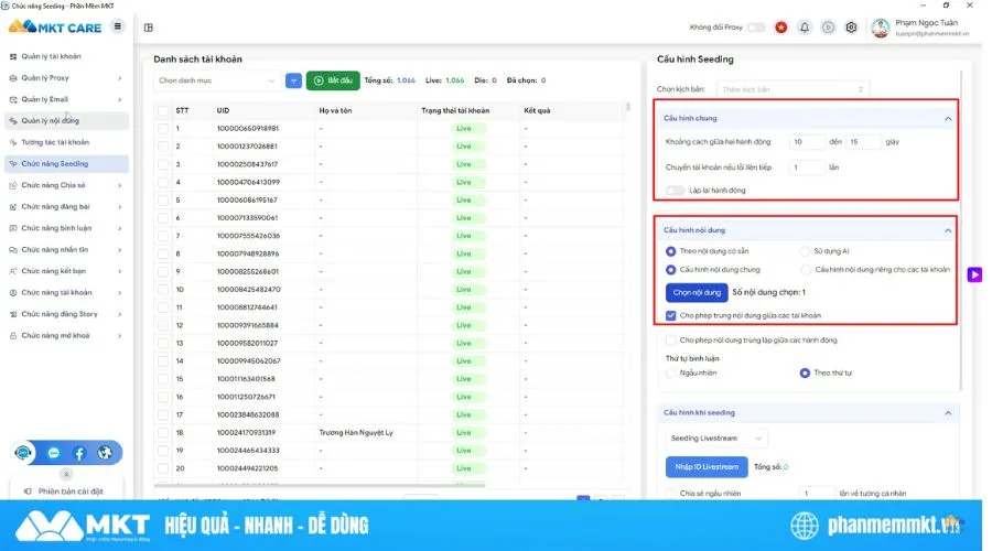 Bùng nổ tương tác với Seeding livestream Facebook