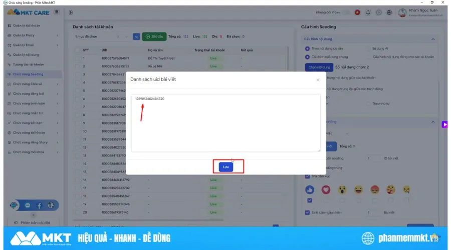 Bùng nổ tương tác với Seeding livestream Facebook