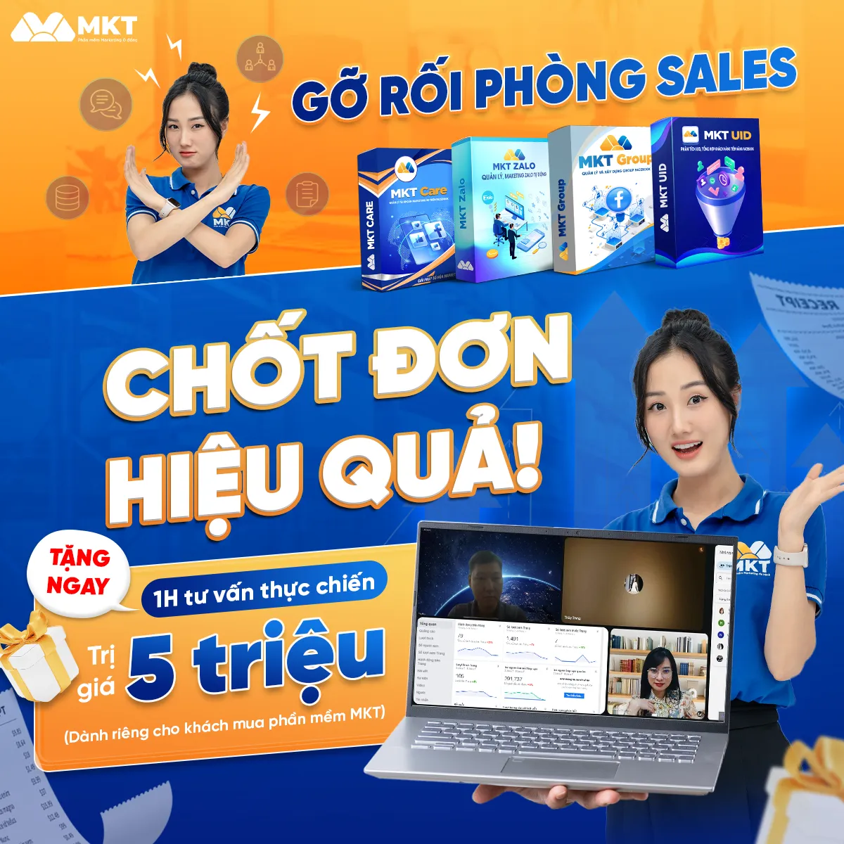 Bùng Nổ Với Chương Trình Ưu Đãi Tháng 8 Tại MKT Software: Tặng 01 Giờ Tư Vấn Thực Chiến 1:1 Cùng Chuyên Gia