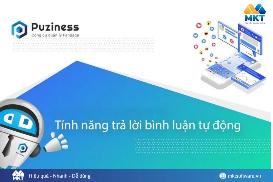 Puziness có giao diện trực quan và tính năng quản lý tập trung Tổng hợp 11 phần mềm auto comment Facebook đáng thử nhất