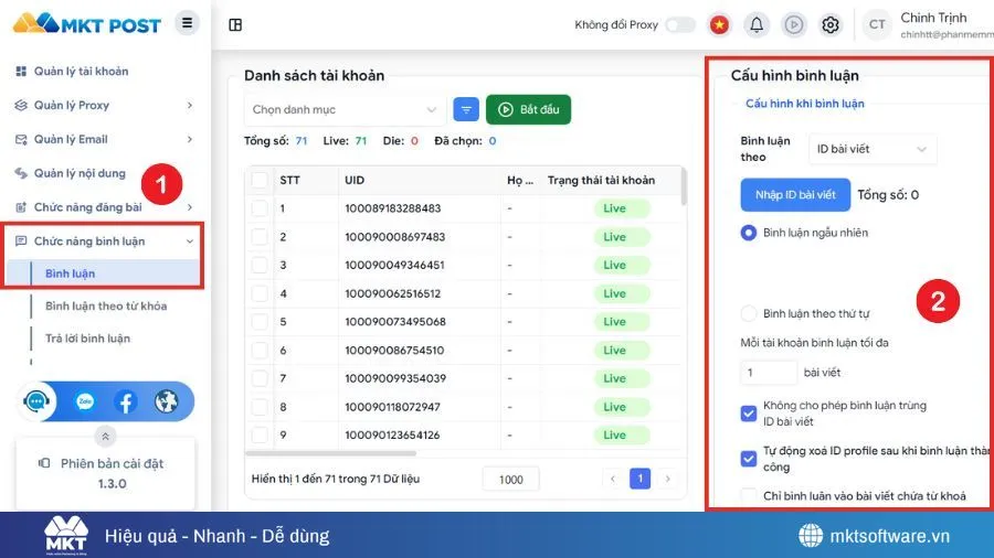 Thiết lập chiến dịch bình luận tự động Tổng hợp 11 phần mềm auto comment Facebook đáng thử nhất