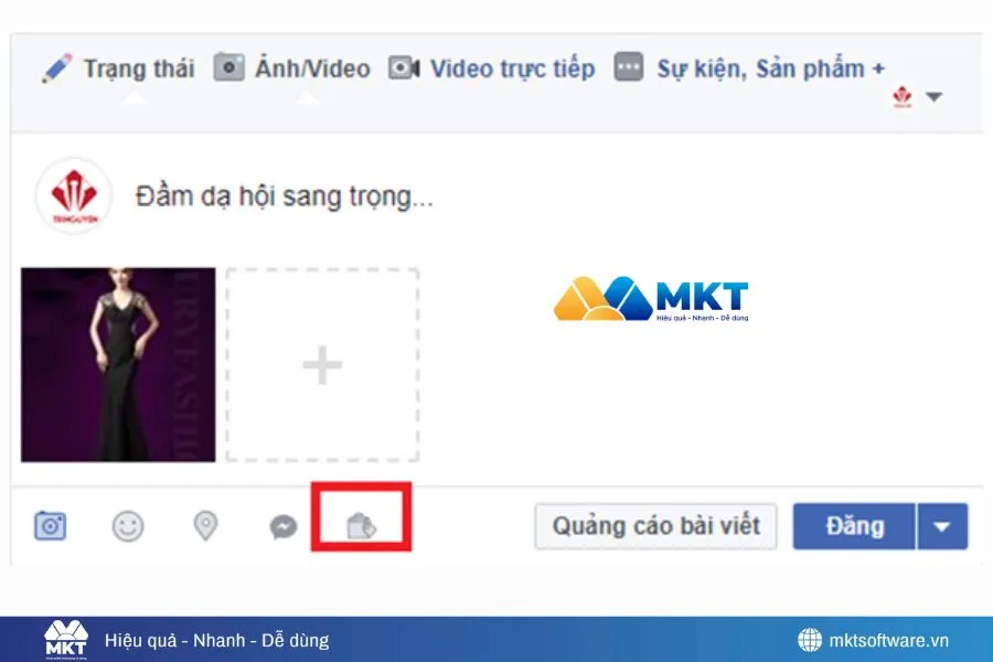 Gắn thẻ sản phẩm quần áo vào bài đăng