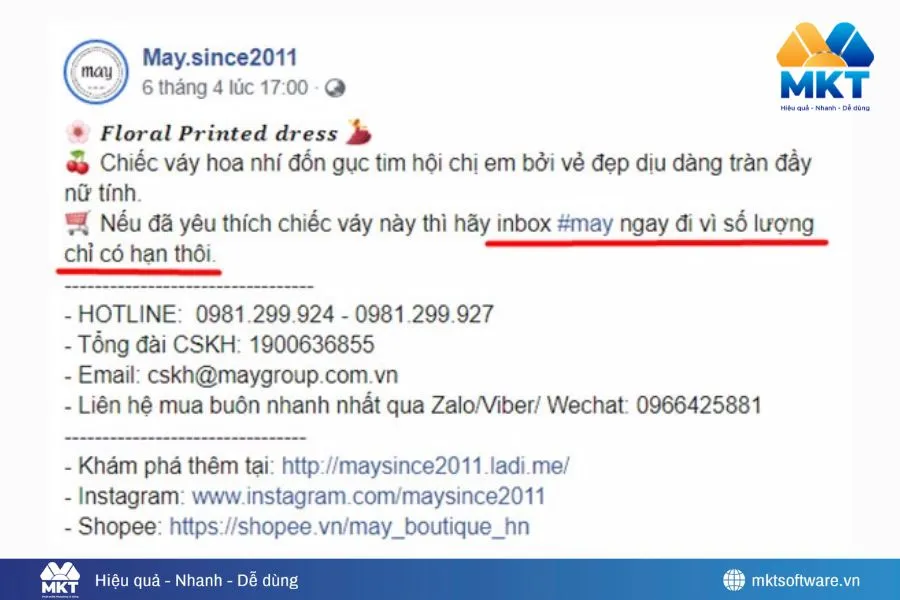 CTA cuốn hút để kêu gọi mua quần áo