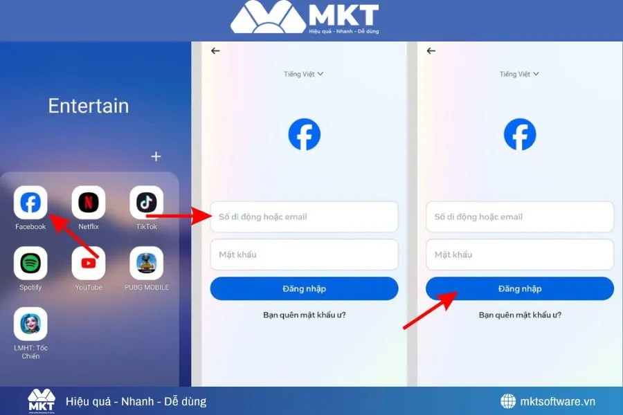 Trên điện thoại