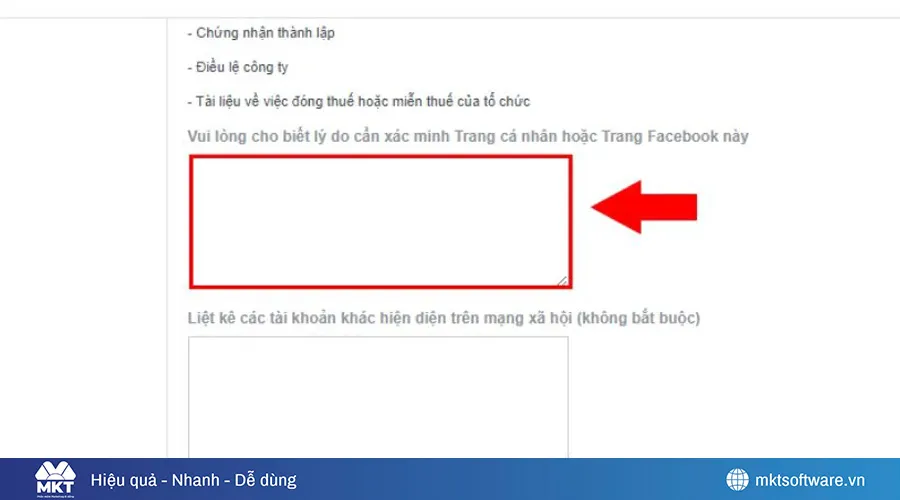 Điền lý do đăng ký tích xanh