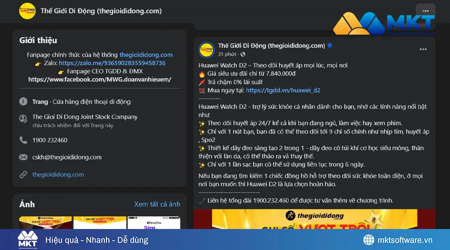 Tham khảo ngay Content bán hàng của Thế Giới Di Động