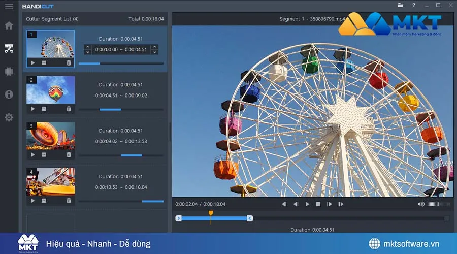 Phần mềm Bandicut Video Cutter