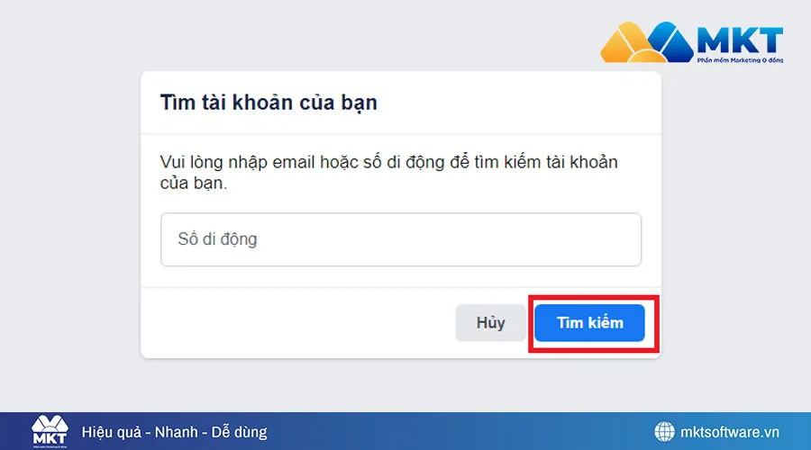 Tận dụng tính năng “Tìm tài khoản” của Facebook