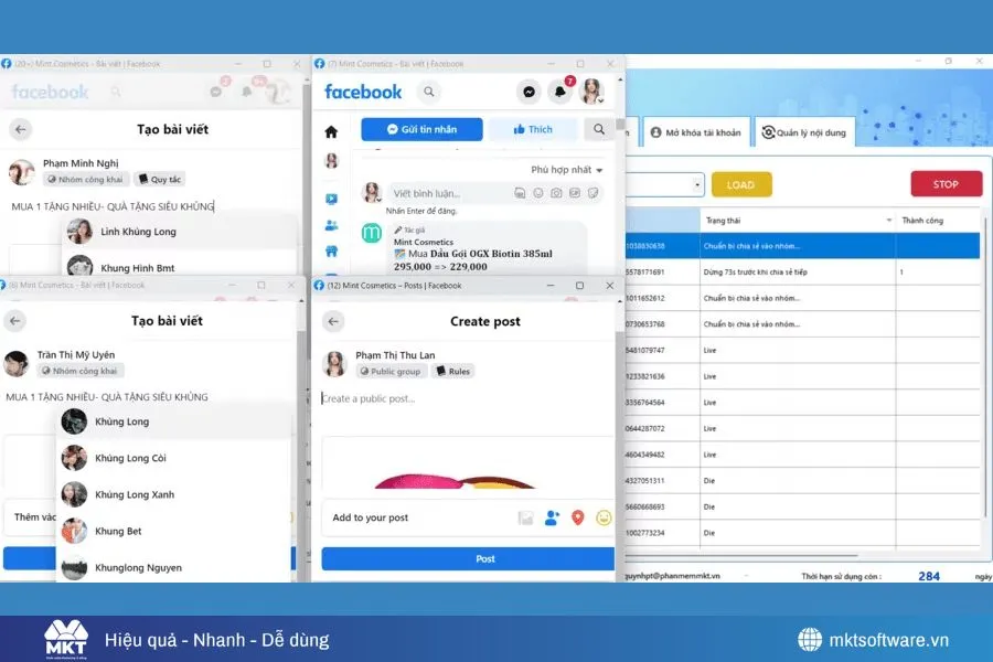 Tool chia sẻ bài viết Facebook giúp bạn tiết kiệm 80% thời gian