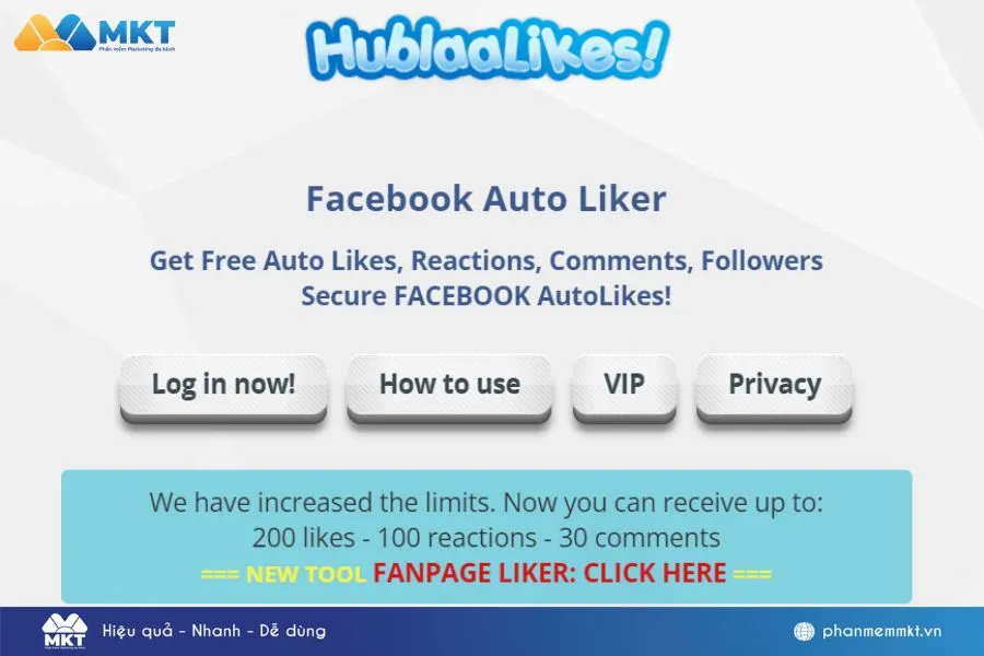 Hublaa Liker – App tăng Like miễn phí 2025
