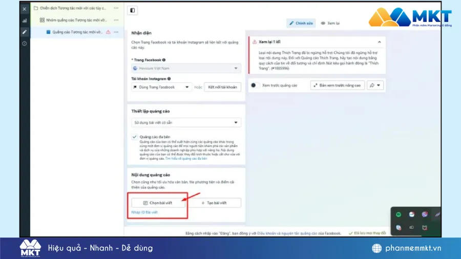 Xem ID bài viết để đối chiếu Cách chỉnh sửa bài viết đang chạy quảng cáo