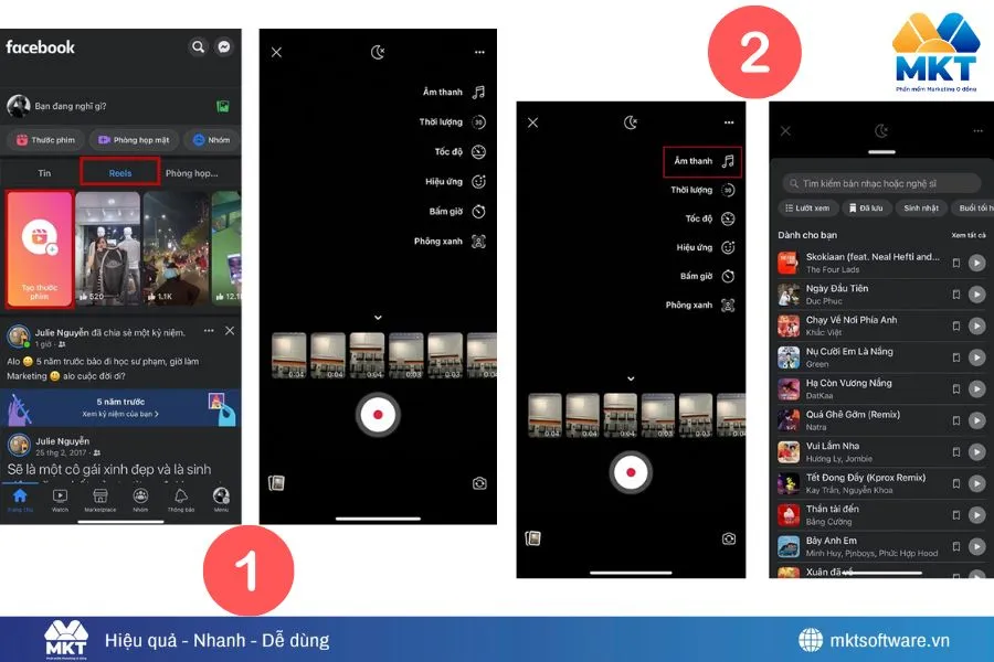 Minh họa về bước 1 + bước 2