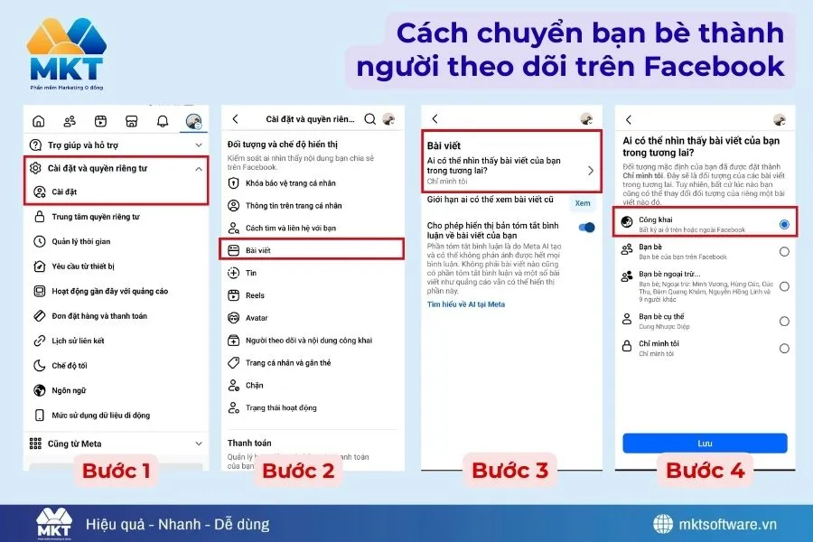 Cách chuyển bạn bè thành người theo dõi trên Facebook Cách chuyển bạn bè thành người theo dõi trên Facebook