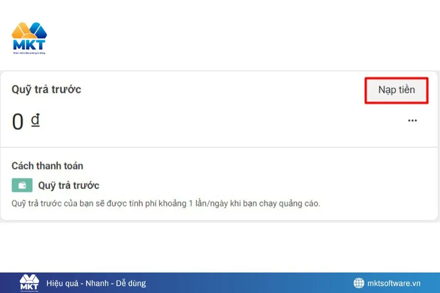 Hướng Dẫn Thủ Tục & Phương Thức Thanh Toán Khi Nạp Tiền Quảng Cáo Facebook Chi Tiết
