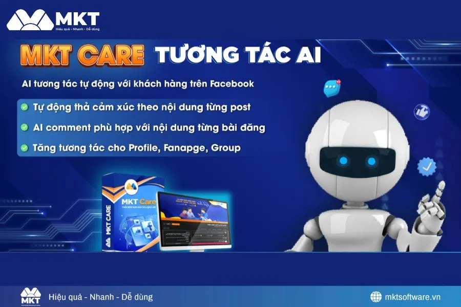 MKT AI Care - Phần mềm hỗ trợ bán hàng Facebook miễn phí