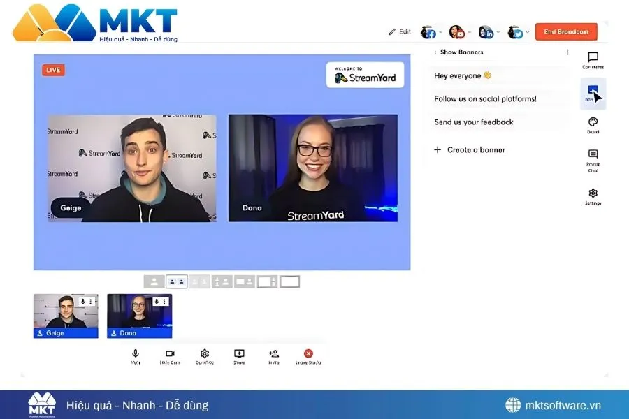 StreamYard - Phần mềm Livestream miễn phí và được người dùng lựa chọn hiện nay