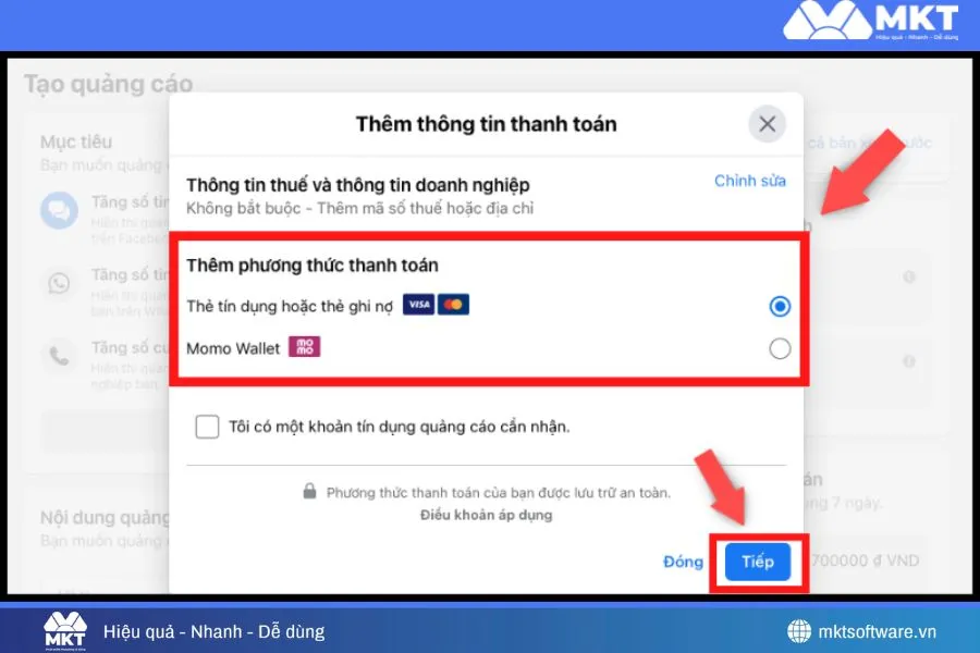 Hình thức thanh toán
