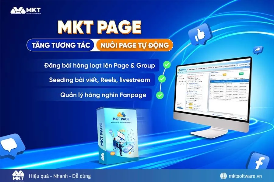 MKT Page – Tăng tương tác Fanpage/Reels nhanh chóng, hiệu quả
