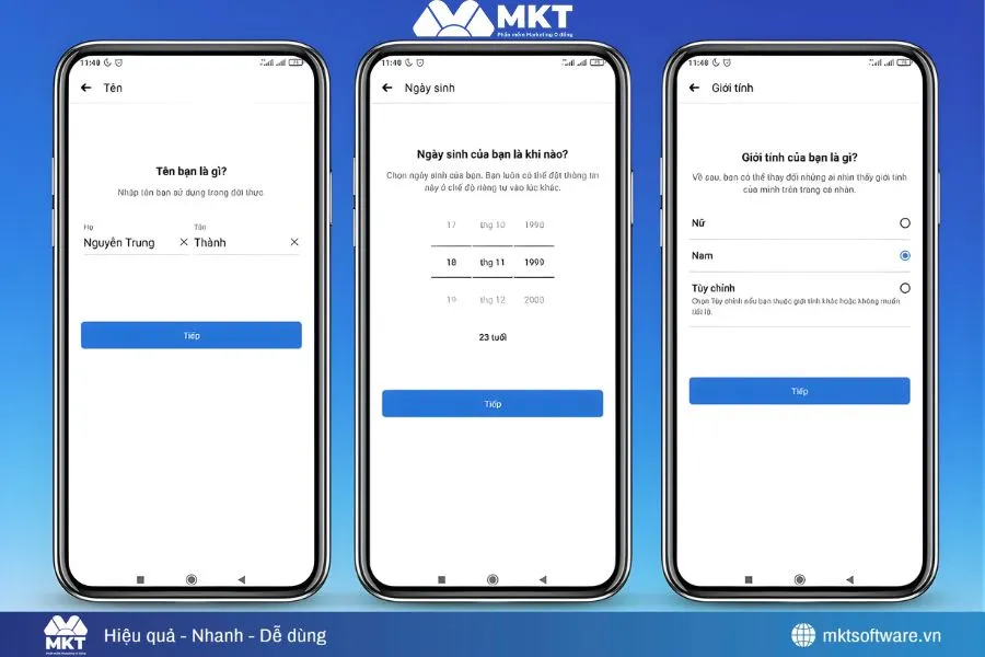 Tạo thông tin tài khoản hợp lý và không nên giống nhau Tạo thông tin tài khoản hợp lý và không nên giống nhau