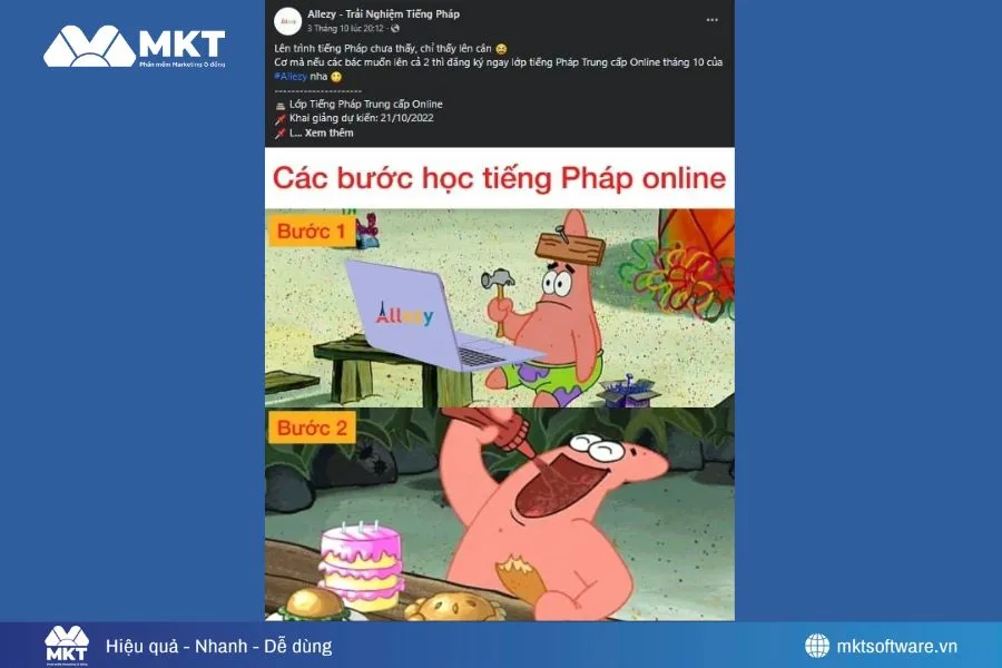 Mẫu Content thu hút khách hàng bằng ngôn từ hài hước