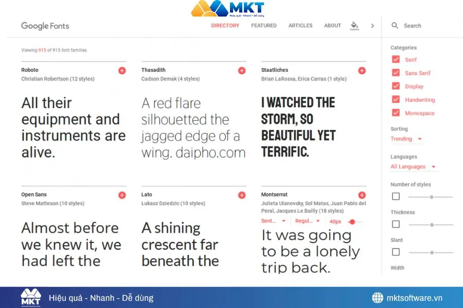 Google Fonts được người dùng ứng dụng rộng rãi khi đăng tải bài viết lên Facebook
