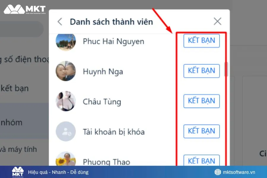 Gửi lời mời kết bạn Zalo quá số lượng cho phép mỗi ngày