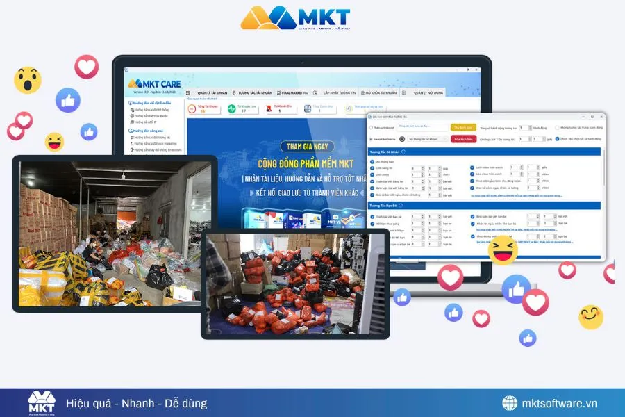 Phần mềm MKT Care – Giải pháp bảo vệ và phát triển tài khoản quảng cáo Facebook