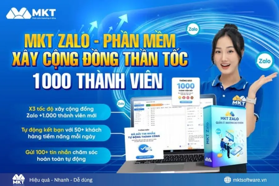 MKT Zalo - Giải pháp xây cộng đồng 1000 thành viên nhanh chóng