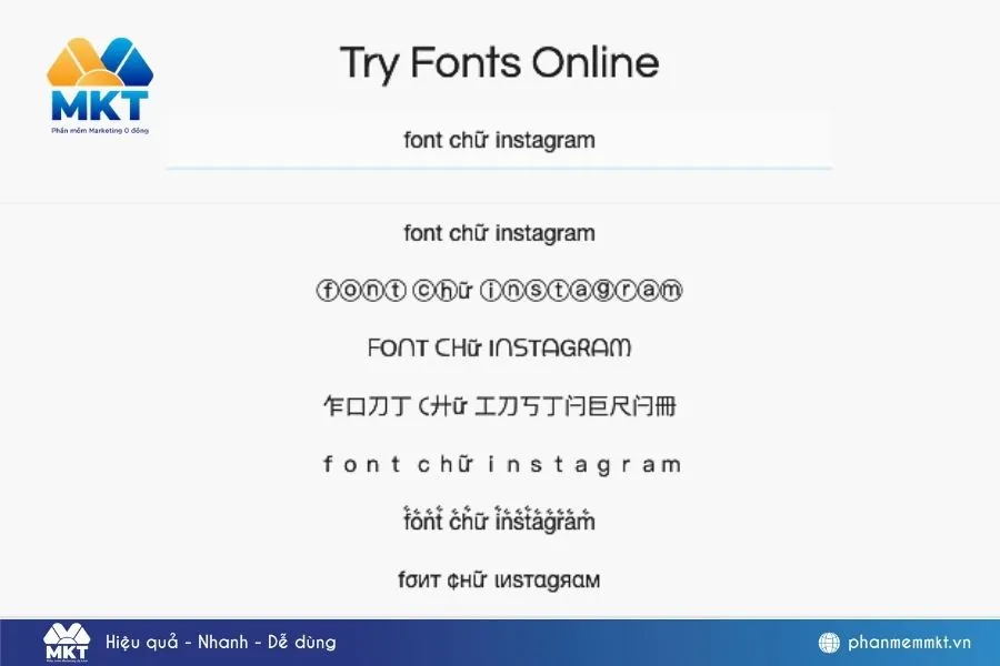 Font Chữ Instagram