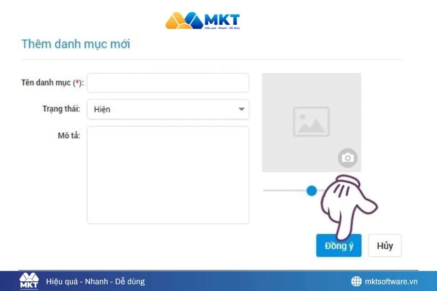 Minh họa về bước thêm sản phẩm để bán hàng