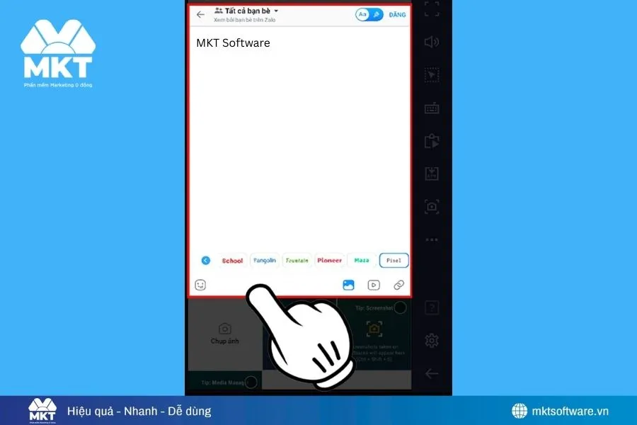 Cách đăng bài Zalo trên máy tính bằng BlueStacks