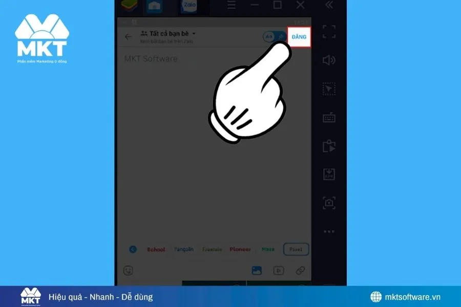 Cách đăng bài Zalo trên máy tính bằng BlueStacks