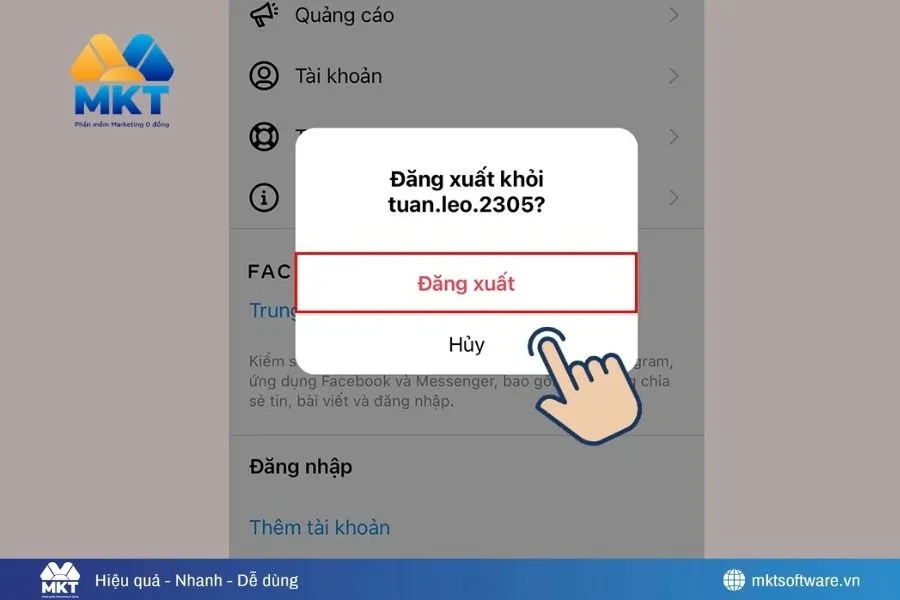 Cách đăng xuất Instagram trên điện thoại 