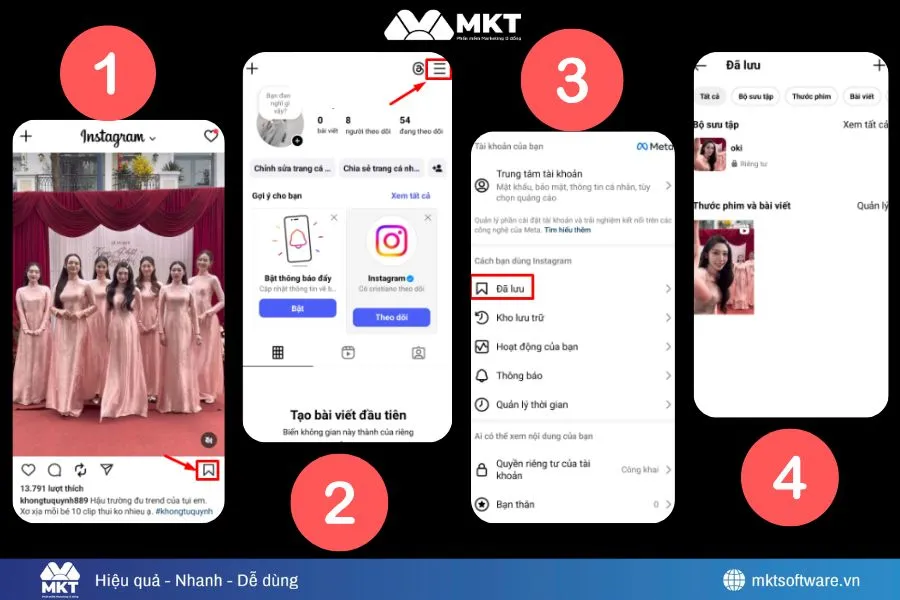 Cách tải video trên Instagram bằng tính năng Lưu trên nền tảng
