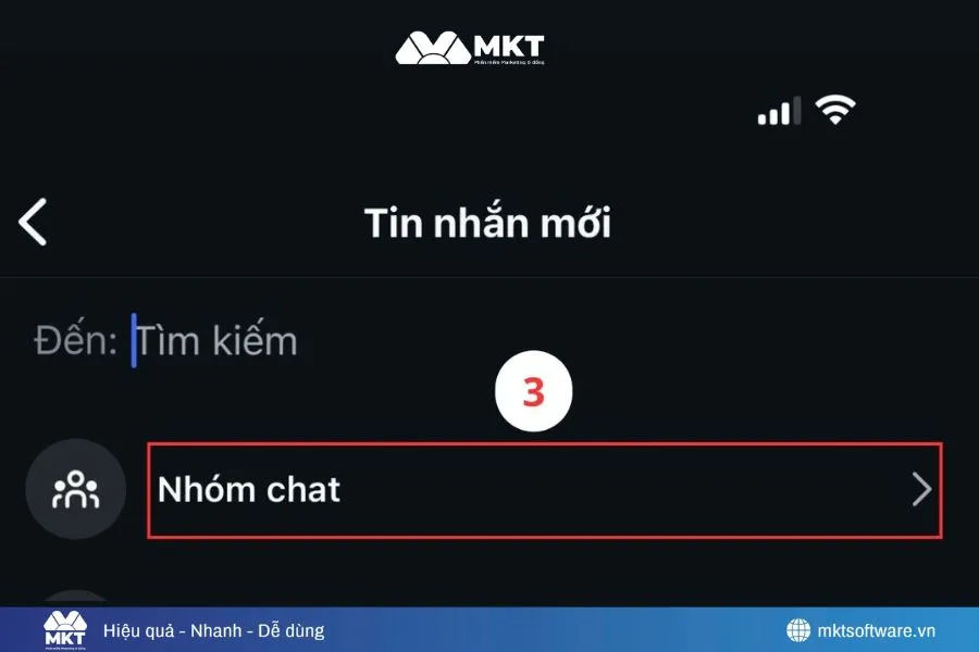 Chọn nhóm chat Chọn nhóm chat