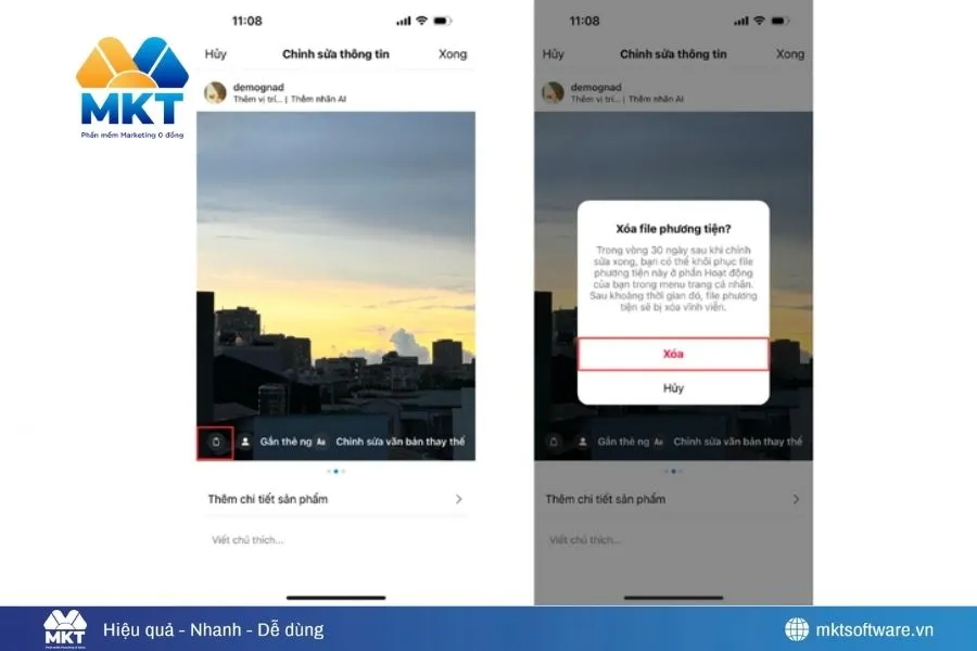 Cách xóa ảnh bất kỳ trong bài viết đã đăng trên Instagram