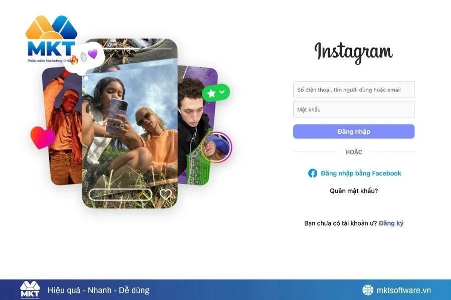 Đăng nhập sẵn tài khoản Instagram