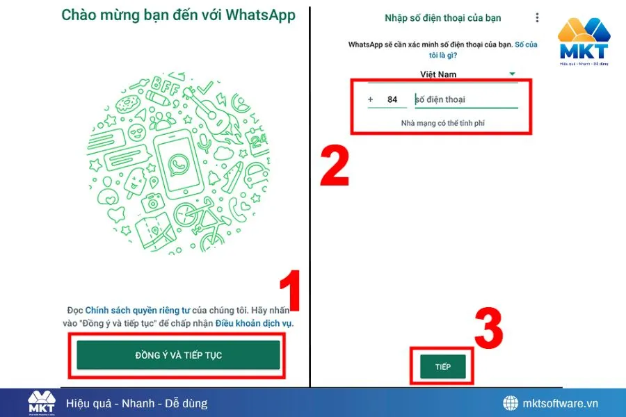 Chọn đồng ý và tiếp tục