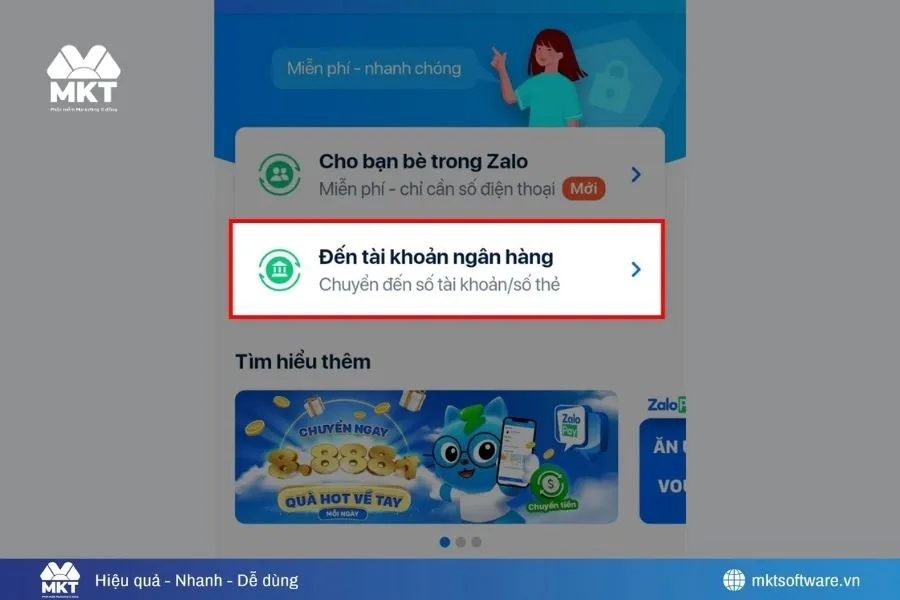 ZaloPay chuyển tiền ngân hàng