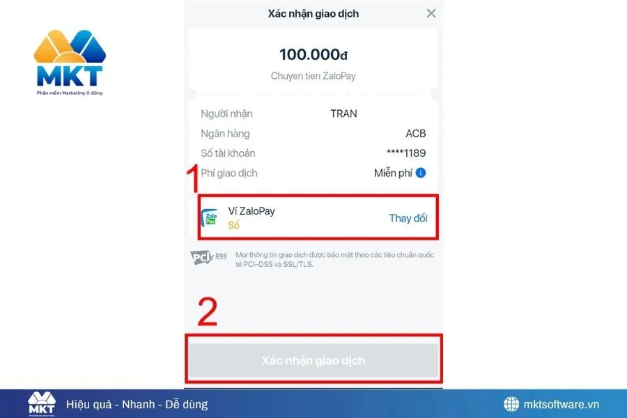 ZaloPay chuyển tiền ngân hàng