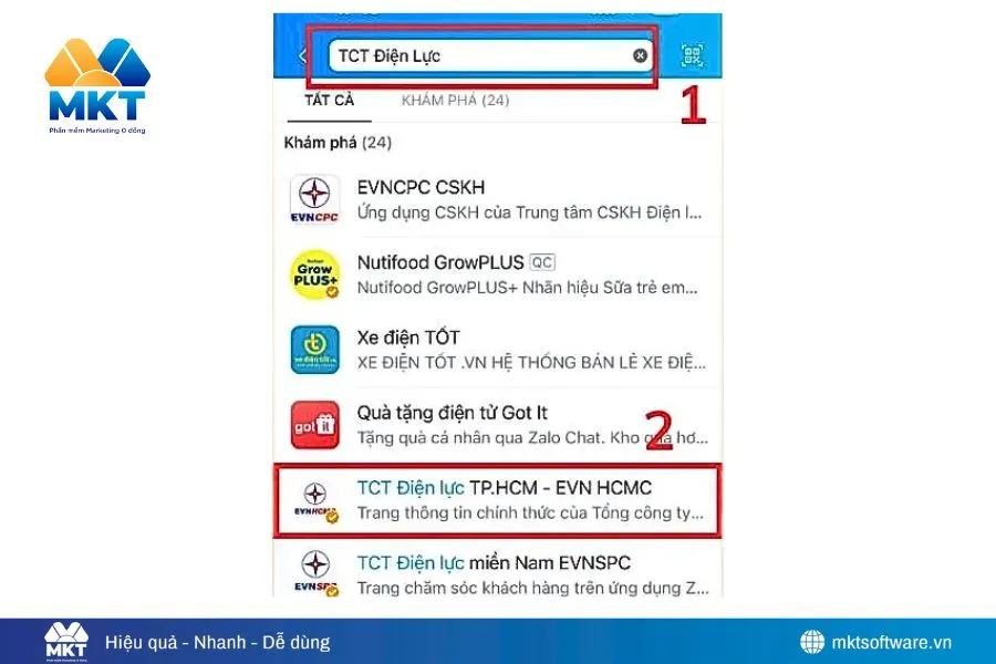 Cách đăng ký thông báo tiền điện qua Zalo đơn giản