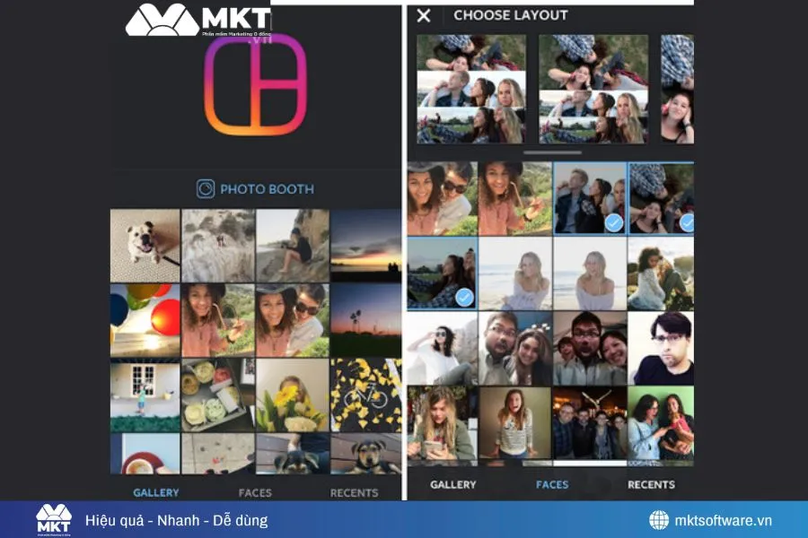 Ghép ảnh trên tính năng của Instagram