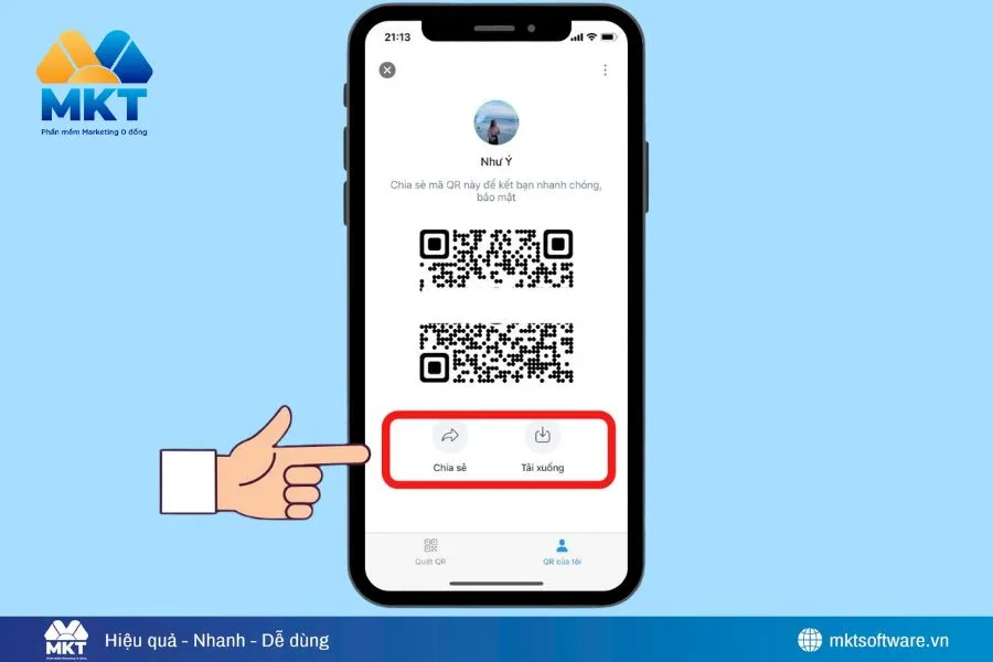 Hướng dẫn chia sẻ link Zalo bằng mã QR
