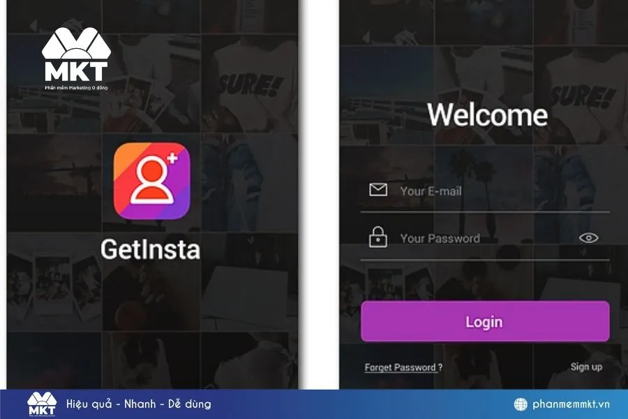 App tăng follow Instagram free - GetInsta