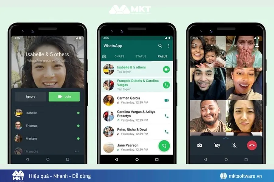 Gửi tin nhắn, ảnh, video, tài liệu trên MKT WhatsApp