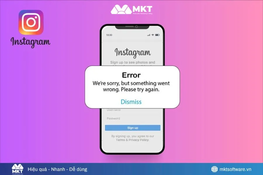 Hình ảnh minh họa về lỗi không đăng nhập được Insta