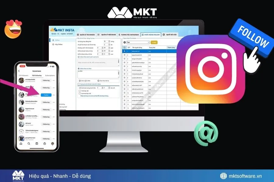 MKT Insta follow theo ngành hàng/hashtag MKT Insta follow theo ngành hàng/hashtag